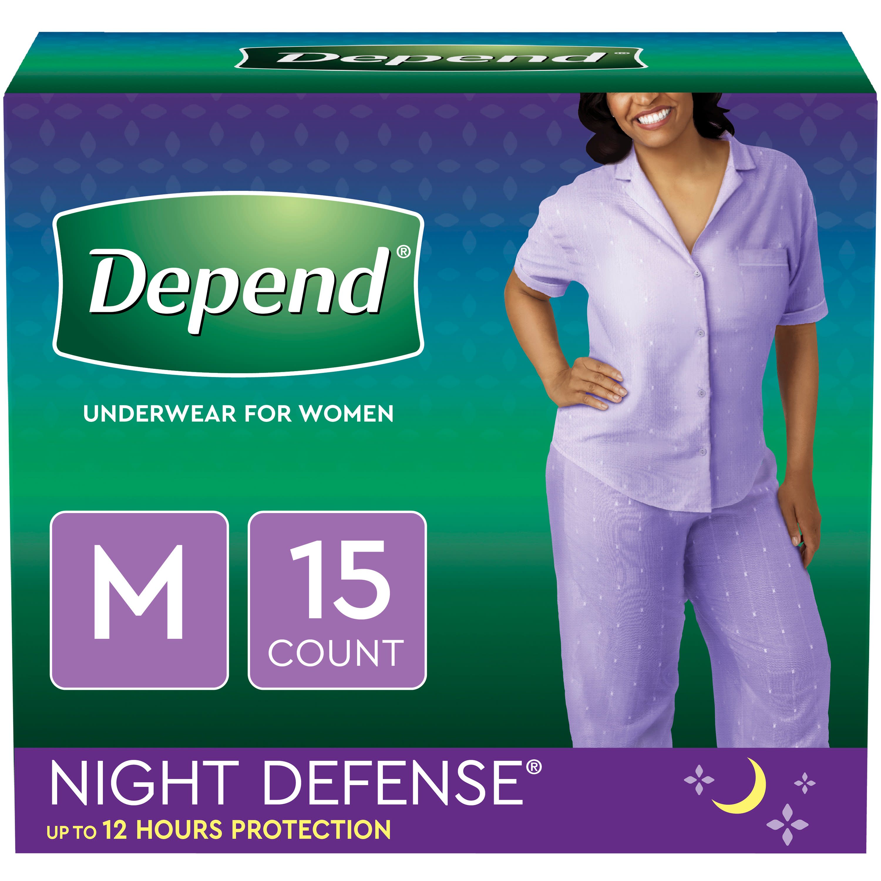 Depends For Women 15 Count Night Defense Size M Volusia Coupon Queens