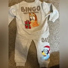 Load image into Gallery viewer, BLUEY INFANT 2 PIECE SWEATSUIT Size 12M &quot;Gray with Bluey Design&quot;
