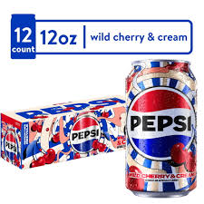 WILD CHERRY PEPSI WITH CREAM 12 pack 12 oz