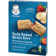 GERBER SOFT BAKED GRAIN BARS  5.5 oz 