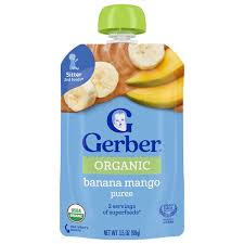 GERBER ORGANIC BABY FOOD POUCH 3.5 oz 