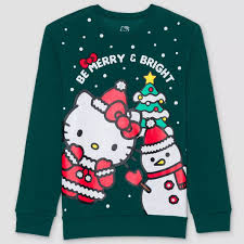 HELLO KITTY ADULT CHRISTMAS SWEATSHIRT Size L 