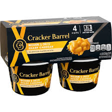 CRACKER BARREL MACARONI & CHEESE MICROWAVE CUPS 4 Pack (2.39 oz) 