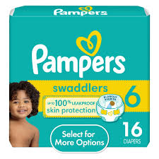 PAMPERS SWADDLERS DIAPERS BAG 16 count 