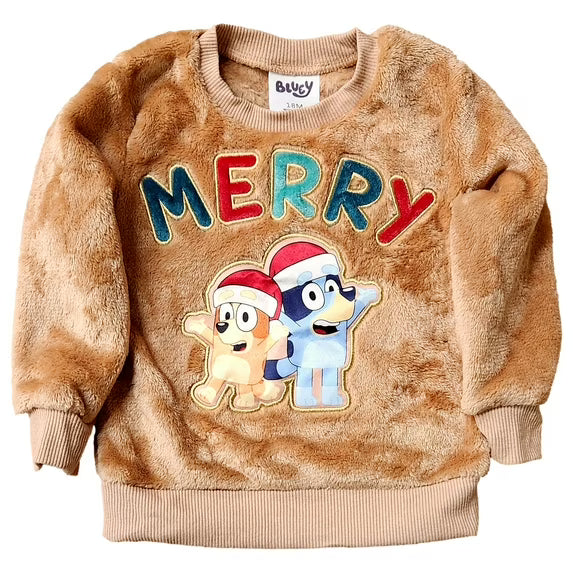 BLUEY TODDLER FUZZY SWEATSHIRT Size 12M 