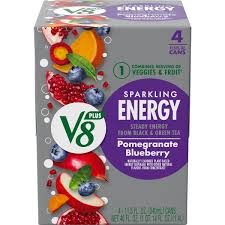 V8 SPARKLING ENERGY JUICE 4 pack cans 