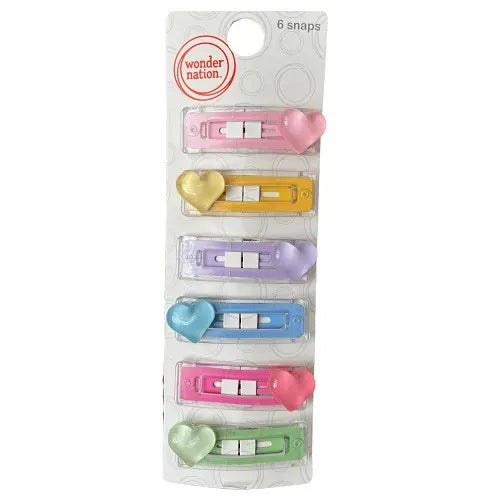 WONDER NATION HAIR CLIPS FOR GIRLS 6 count 