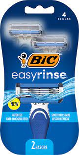 BIC  EASY-RINSE DISPOSABLE RAZORS FOR MEN 2 pack