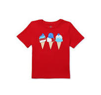 INFANT/KIDS T SHIRT Red w/Ice Cream Cones Size 12 Mo
