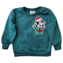 Load image into Gallery viewer, BLUEY TODDLER SWEATSHIRT Size 12M &quot;Green with Bluey Emblem&quot;
