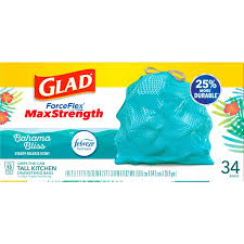 GLAD TRASH BAGS 34 count 13 gallon 