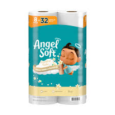 ANGEL SOFT TOILET PAPER 8 Mega Rolls (=32 roll) 