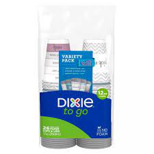DIXIE TO GO HOT CUPS WITH LIDS  26 count 