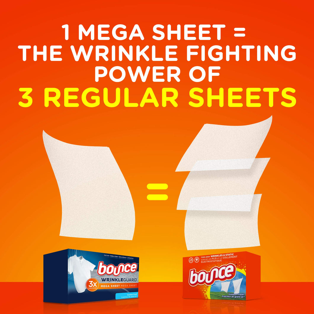 BOUNCE MEGA SHEET DRYER SHEETS 60 ct 