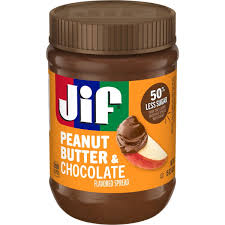 JIF PEANUT BUTTER AND CHOCOLATE SPREAD  15 oz
