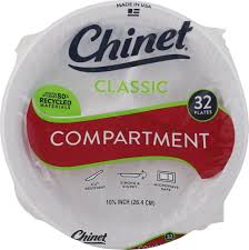 CHINET CLASSIC WHITE PLATES 32 count 