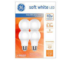 GE LIGHT BULBS 4 count 