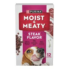 PURINA MOIST & MEATY DOG FOOD 12 pouches 