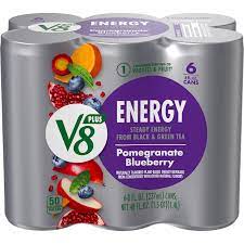 V8 PLUS ENERGY JUICE 6 pack cans 