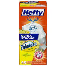 HEFTY ULTRA STRONG TRASH BAGS 40 count 