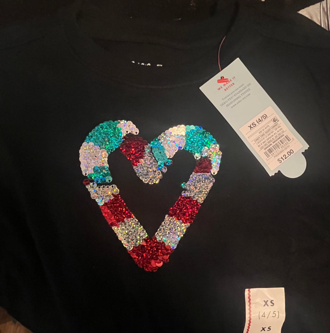 CAT & JACK GIRLS HOLIDAY T-SHIRT Size L 10/12, 