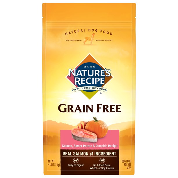 NATURE'S RECIPE GRAIN FREE DOG FOOD 4 lb 
