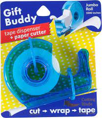 GIFT BUDDY TAPE DISPENSER  PAPER CUTTER Jumbo Roll 1000 Inches