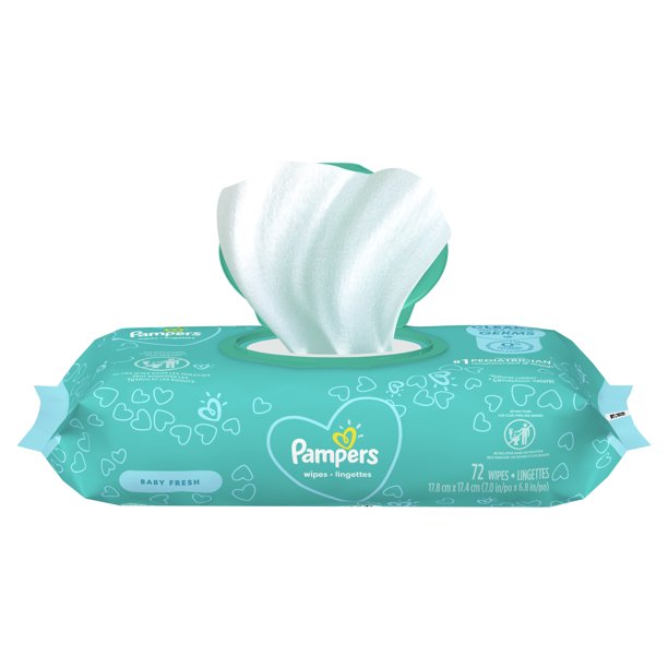 PAMPERS BABY WIPES 72 count 