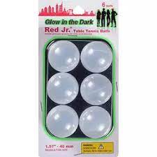 RED JR TABLE TENNIS BALLS 6 count pack 