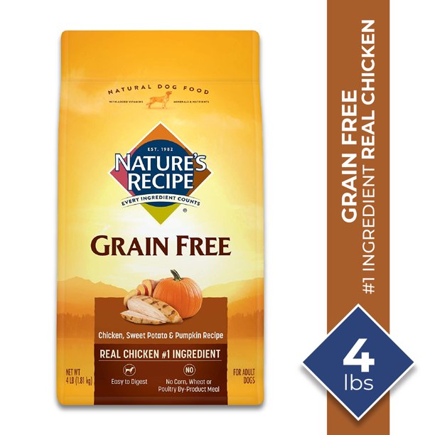 NATURE'S RECIPE GRAIN FREE DOG FOOD 4 lb 