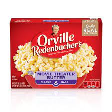 ORVILLE REDENBACHER MICROWAVE POPCORN 6 pack 