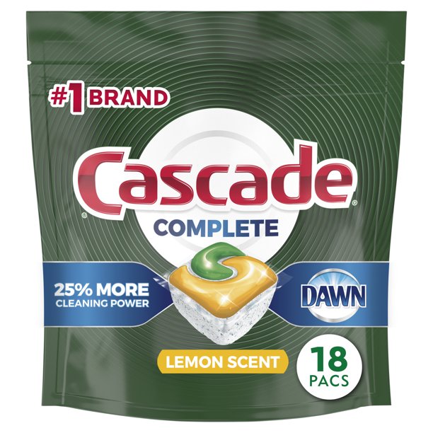 CASCADE COMPLETE DISHWASHER PACS 18 count 