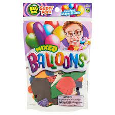 MIXED BALLOONS SUPER PACK, Assorted Shapes/Sizes, Age 8+