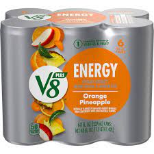 V8 PLUS ENERGY JUICE 6 pack cans 
