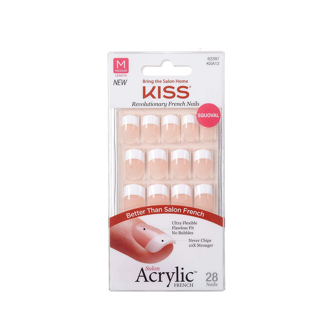 KISS ACRYLIC FRENCH NAILS 28 ct 