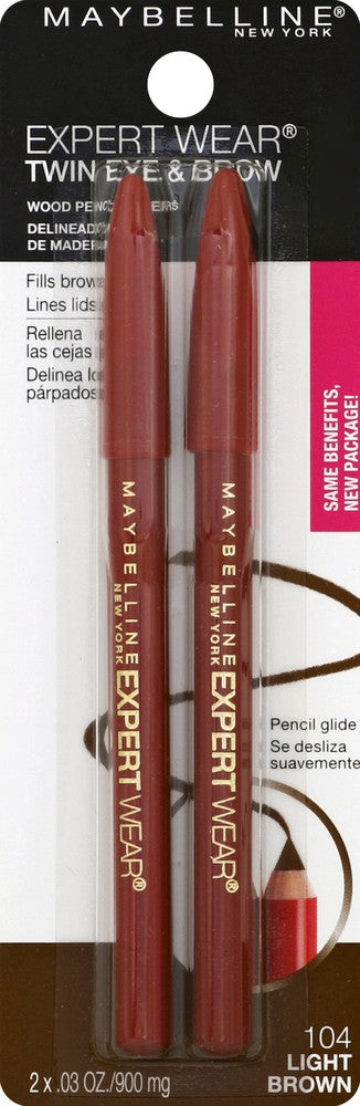 MAYBELLINE EXPERT WEAR TWIN EYE & BROW PENCILS 2 pack 