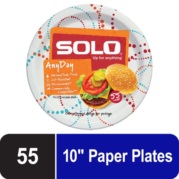 SOLO ANY DAY PAPER PLATES 55 count 