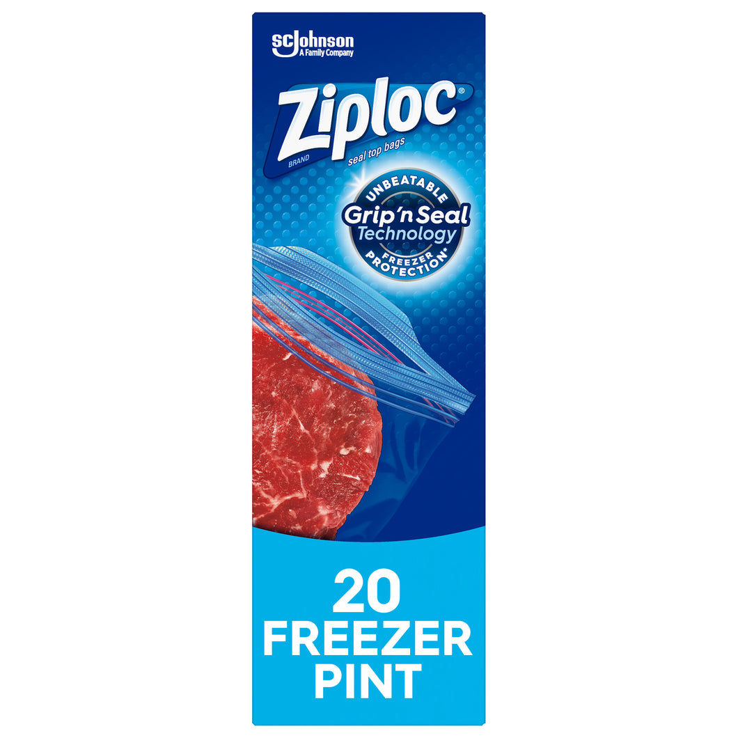 ZIPLOC FREEZER BAGS 20 count 