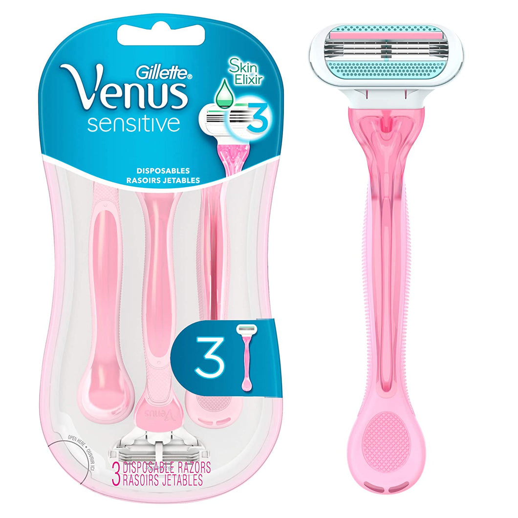 GILLETTE VENUS DISPOSABLE RAZORS 3 pack 