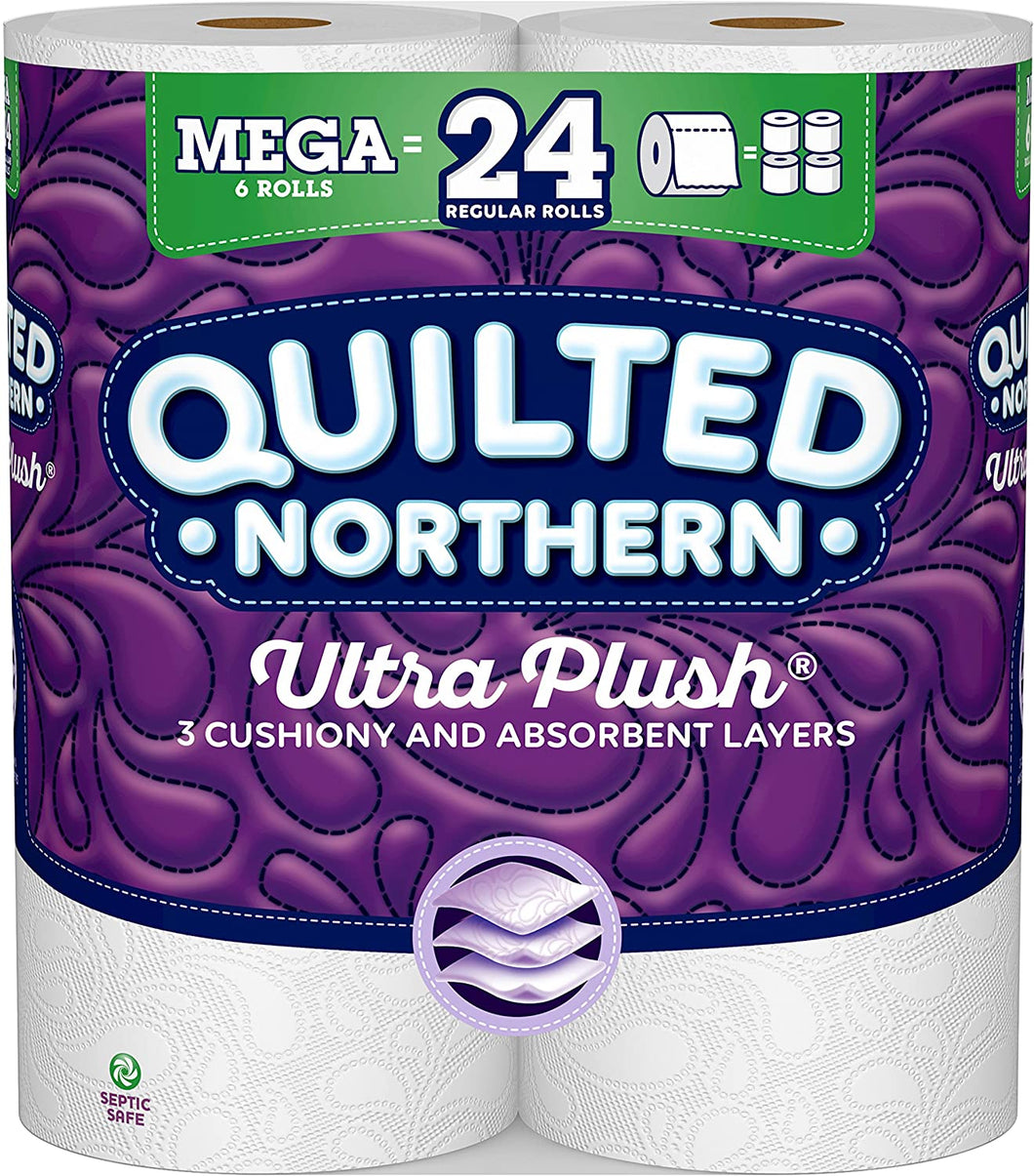 QUILTED NORTHERN TOILET PAPER 6=24 Roll 