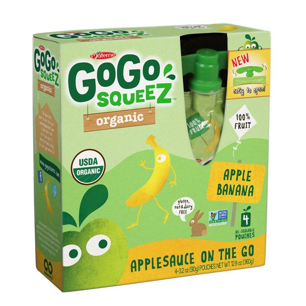 GOGO SQUEEZ FRUIT POUCH 4 pack 