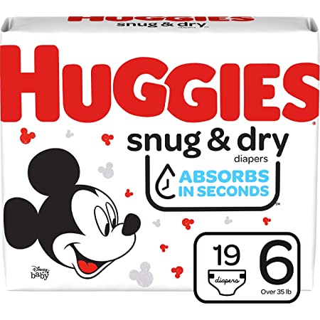 HUGGIES DIAPERS 19 count BAG 