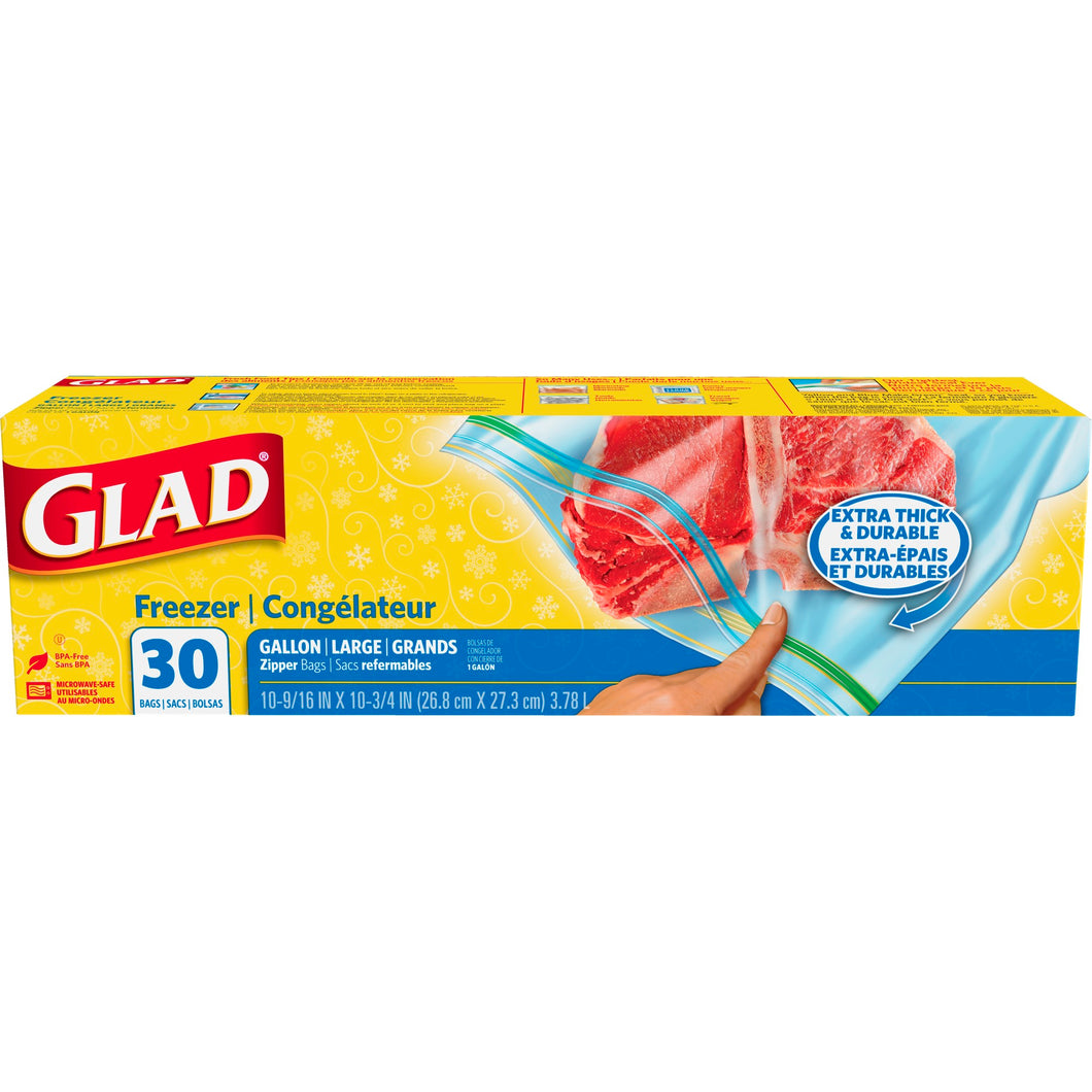 GLAD FREEZER BAGS 30 count 