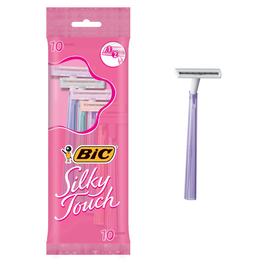 BIC SILKY TOUCH DISPOSABLE RAZORS 10 pack