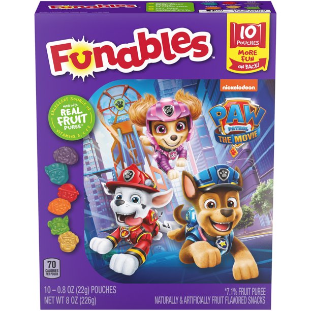 FUNABLES FRUIT SNACKS 10 count 