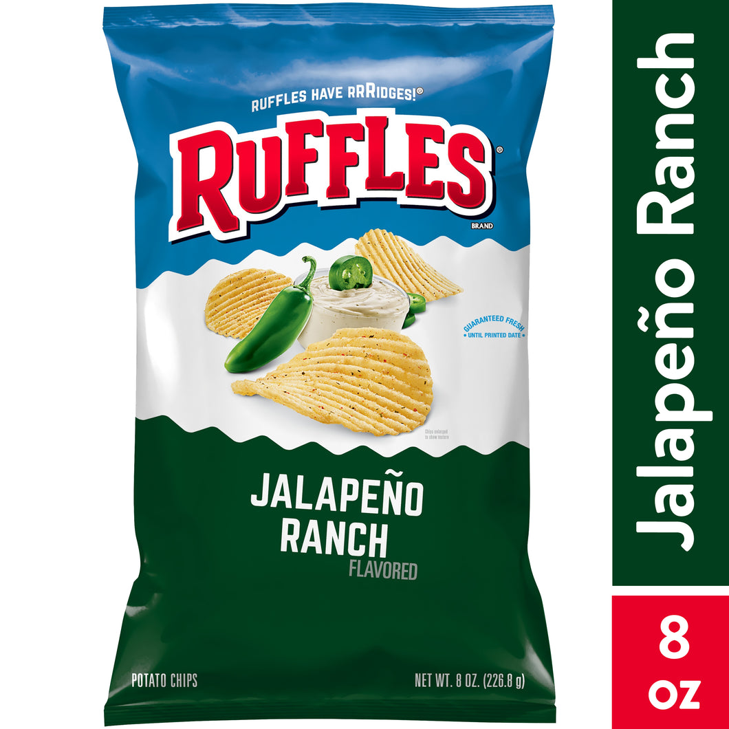 RUFFLES POTATO CHIPS 8 oz 