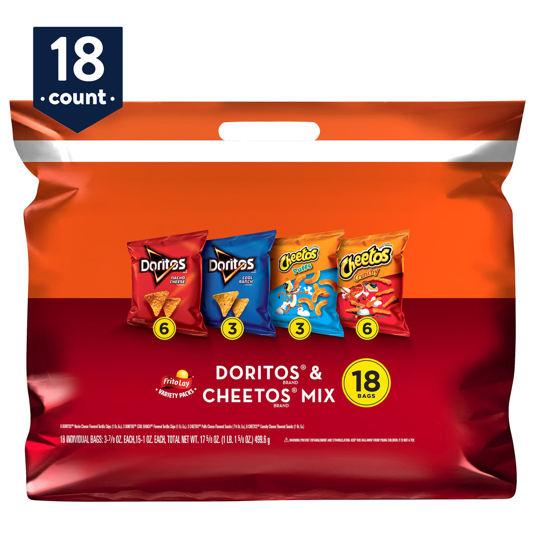 FRITO LAY SNACK PACK 18 count 