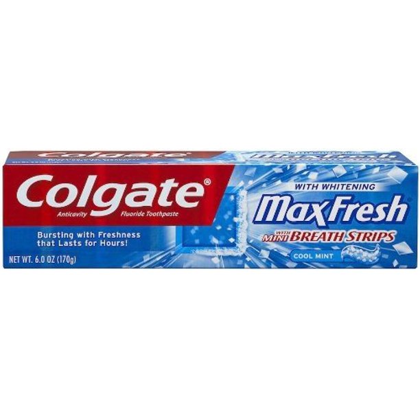 COLGATE MAX FRESH TOOTHPASTE WITH BREATH STRIPS 6.3 oz 