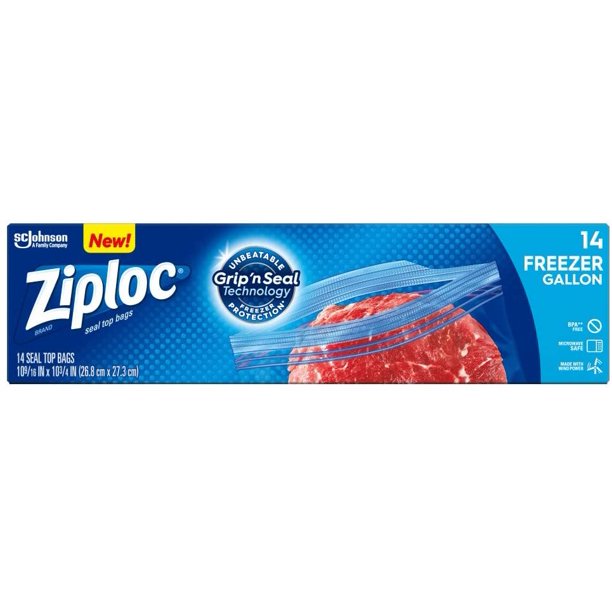 ZIPLOC FREEZER BAGS 14 count 