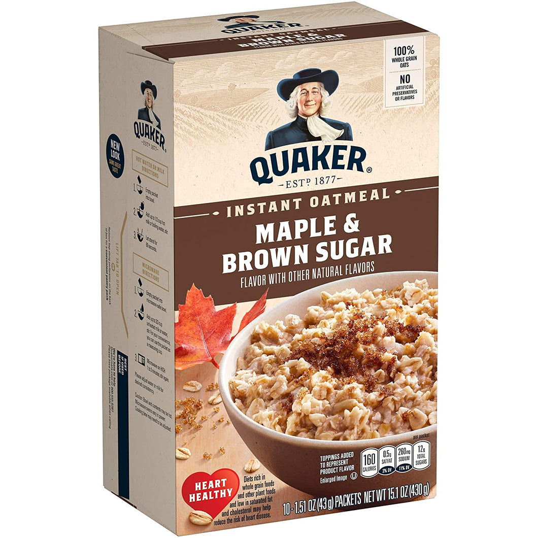 QUAKER INSTANT OATMEAL 8 packets 